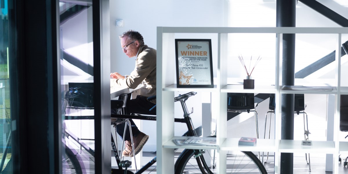 Male working in the growth hub Cirencester